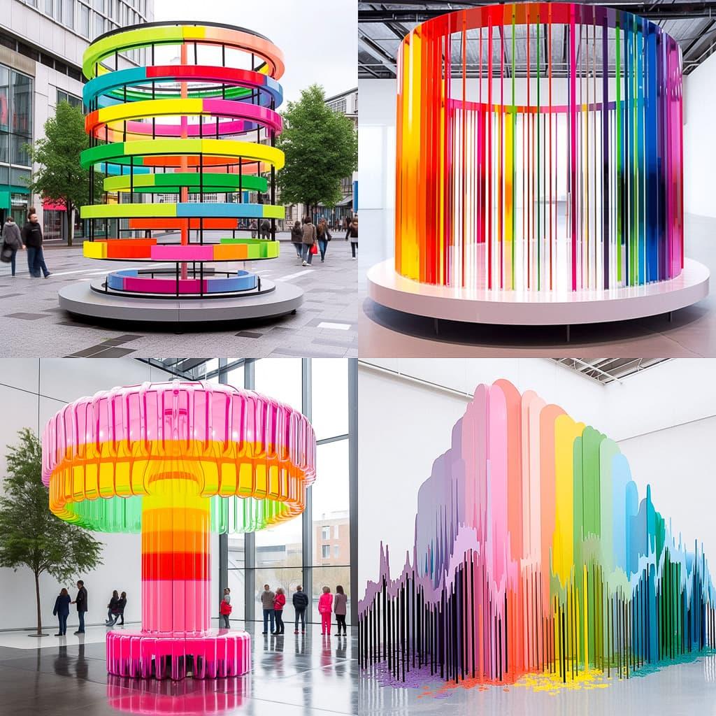 Jeppe Hein style, Midjourney Niji 5, render 1 of 4