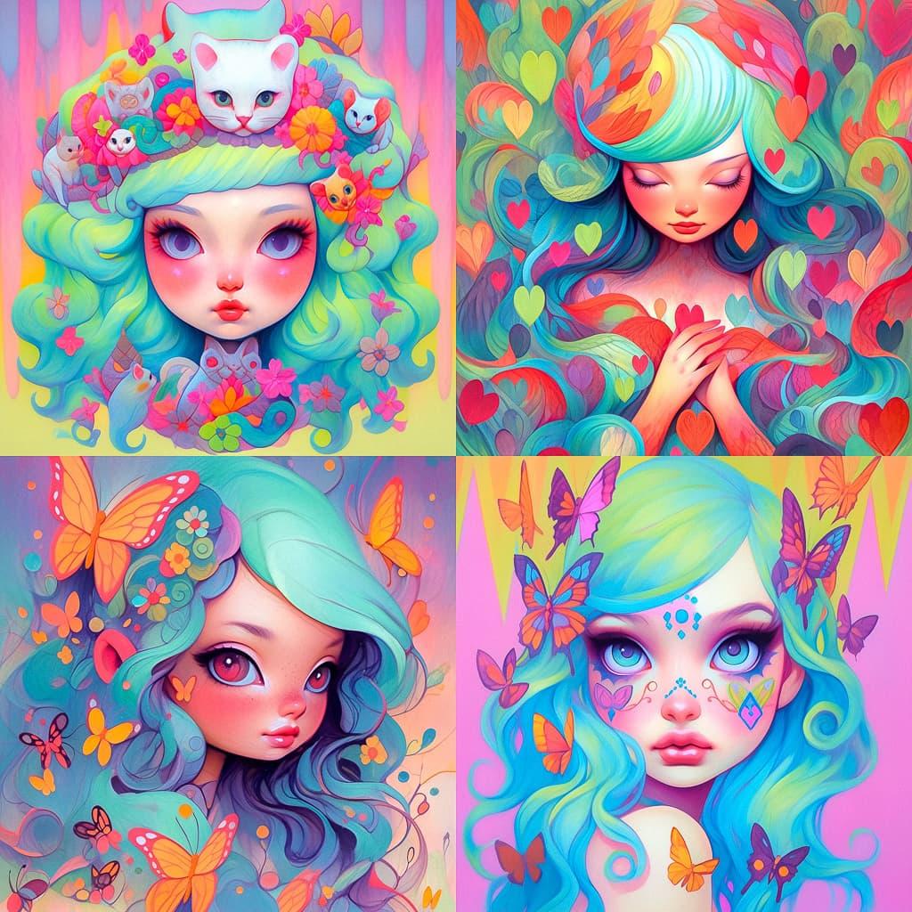 Jeremiah Ketner style, Midjourney Niji 5, render 1 of 4