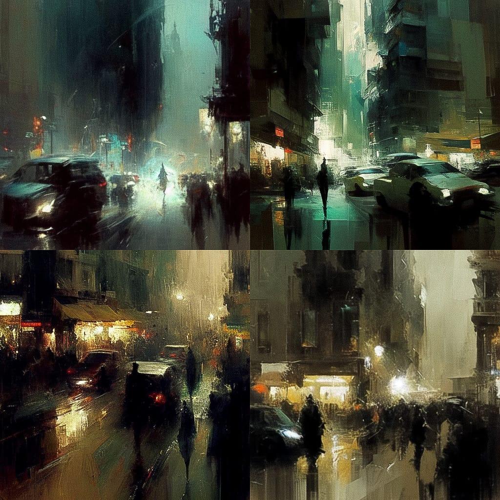 Jeremy Mann style, Midjourney Niji 4, render 1 of 4