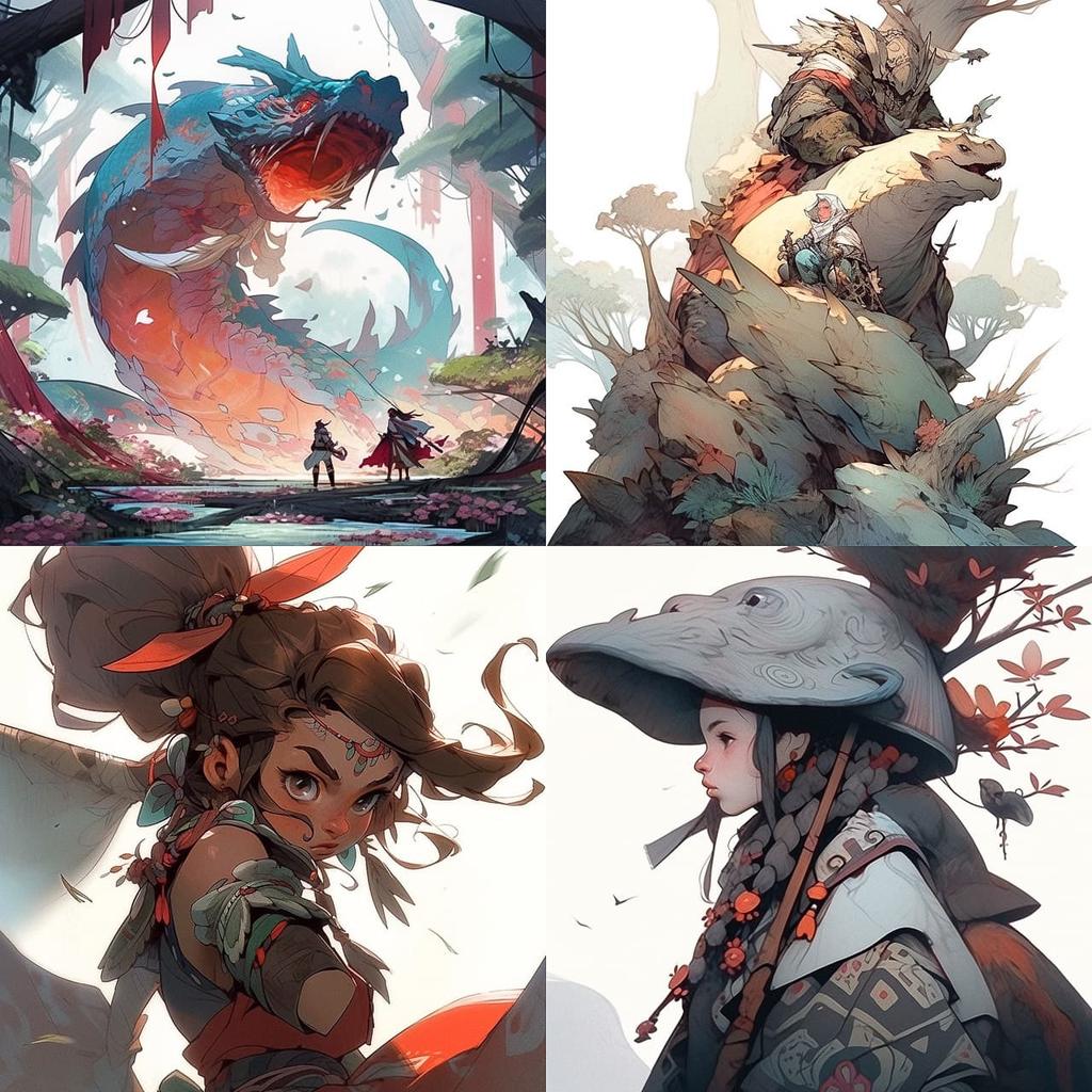 Jesper Ejsing style, Midjourney Niji 5, render 1 of 4