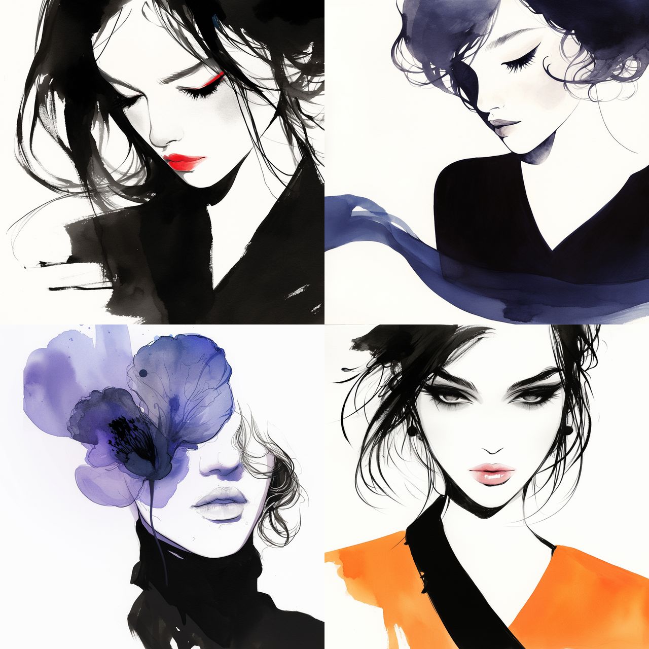 Jessica Durrant style, Midjourney Niji 6, render 1 of 4