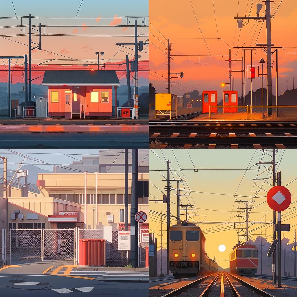Jim Holland style, Midjourney Niji 5, render 1 of 4