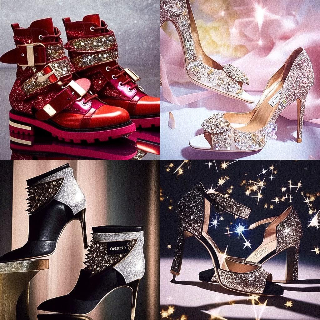 Jimmy Choo style, Midjourney Niji 4, render 1 of 4