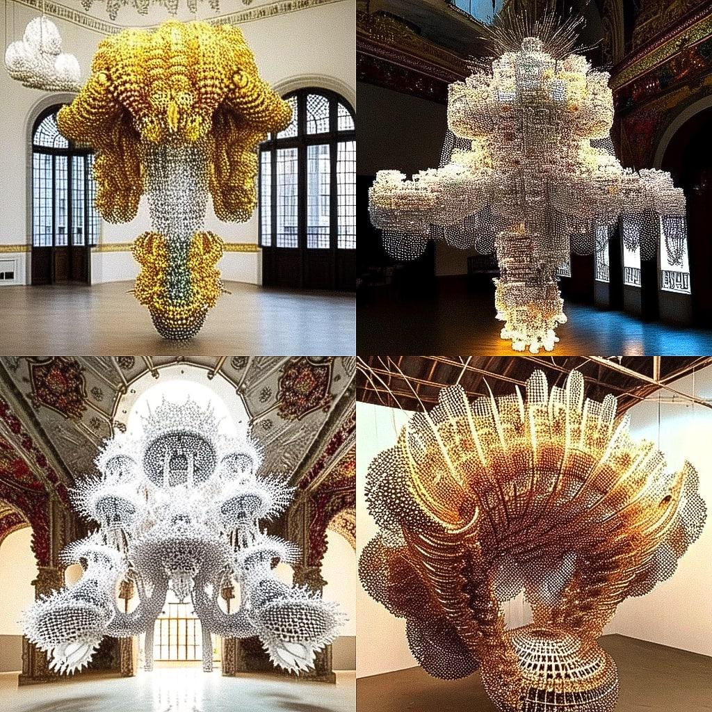 Joana Vasconcelos style, Midjourney Niji 4, render 1 of 4