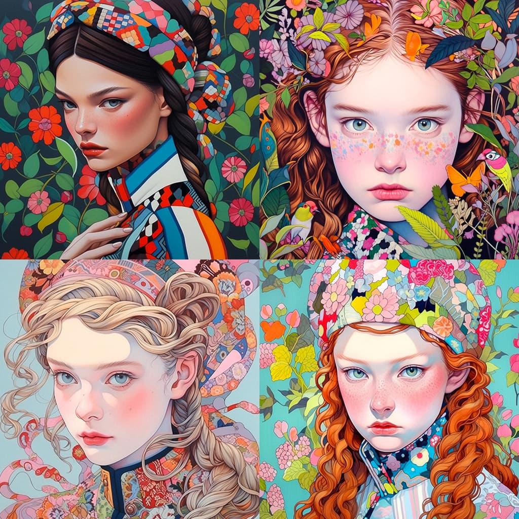 Jocelyn Hobbie style, Midjourney Niji 5, render 1 of 4