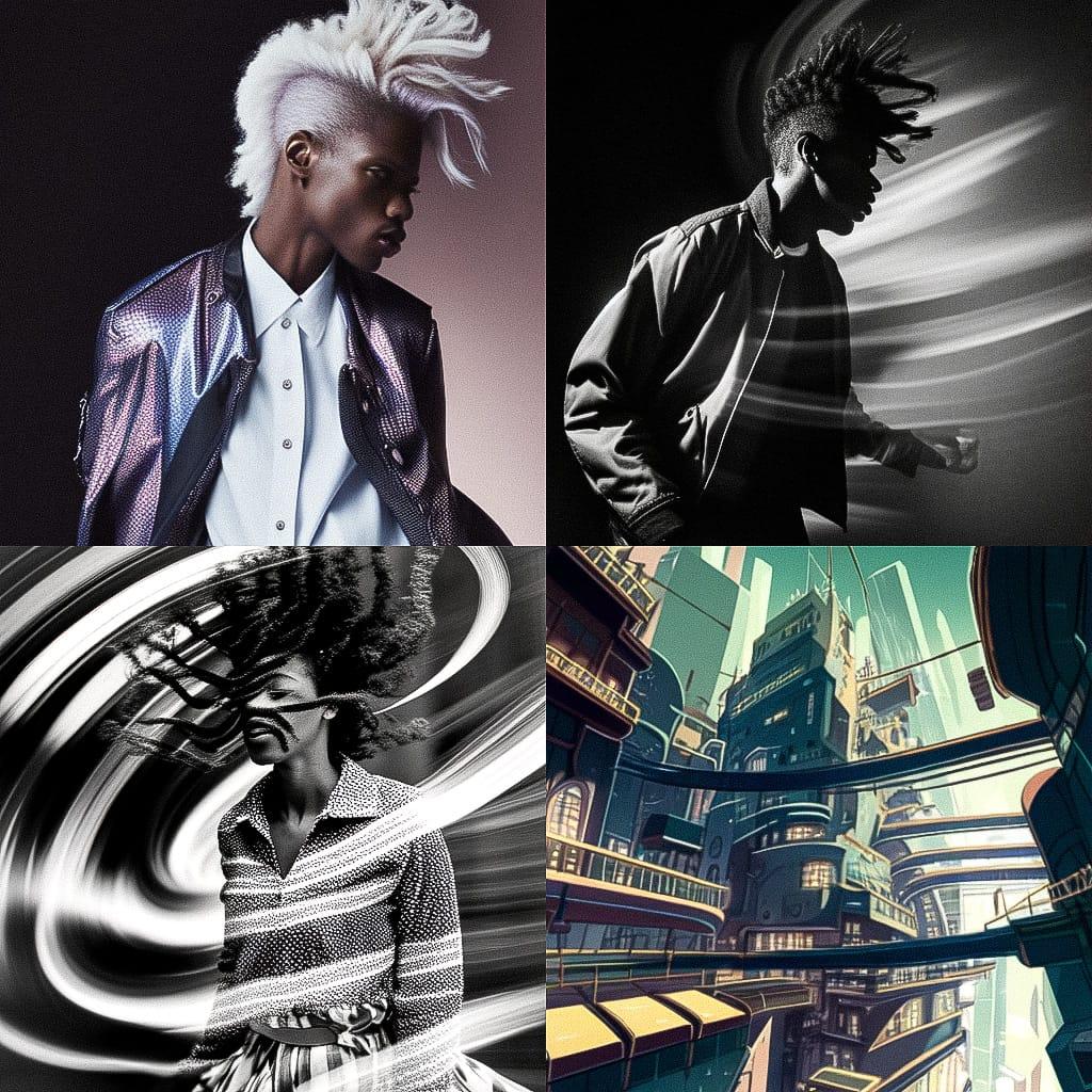 Joe Casely-Hayford style, Midjourney Niji 4, render 1 of 4