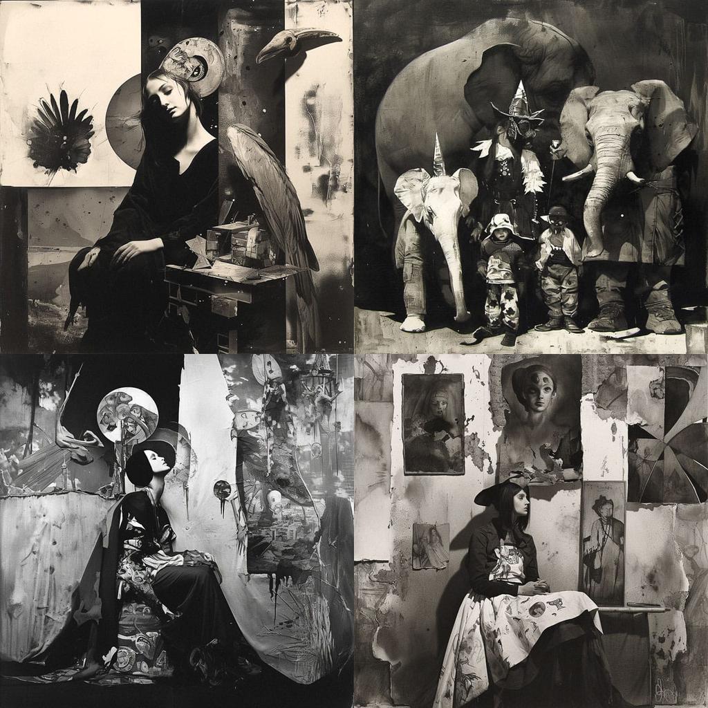 Joel-Peter Witkin style, Midjourney Niji 5, render 1 of 4