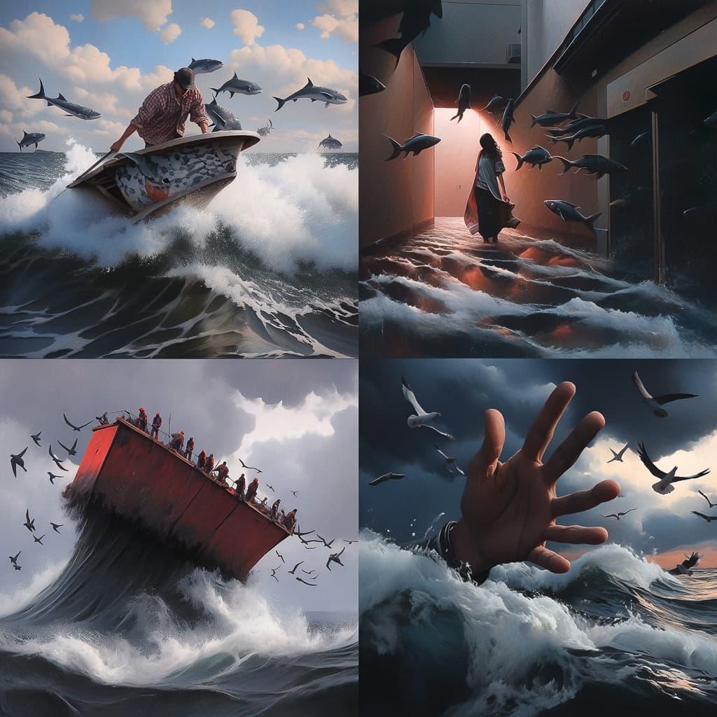 Joel Rea style, Midjourney Niji 5, render 1 of 4
