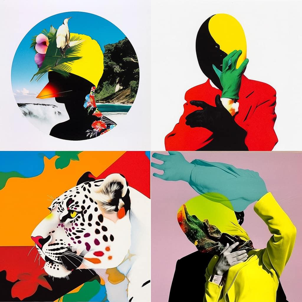 John Baldessari style, Midjourney Niji 5, render 1 of 4