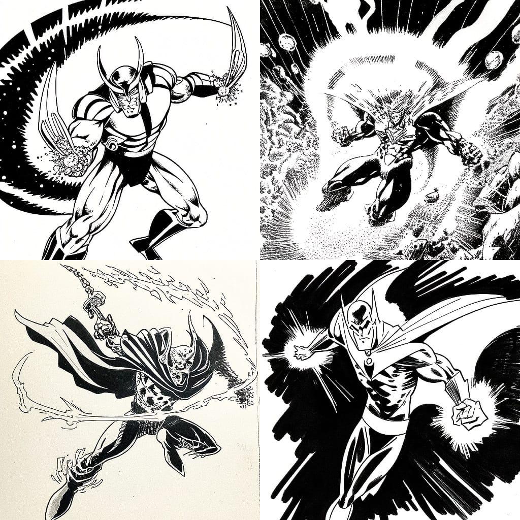 John Buscema style, Midjourney Niji 4, render 1 of 4