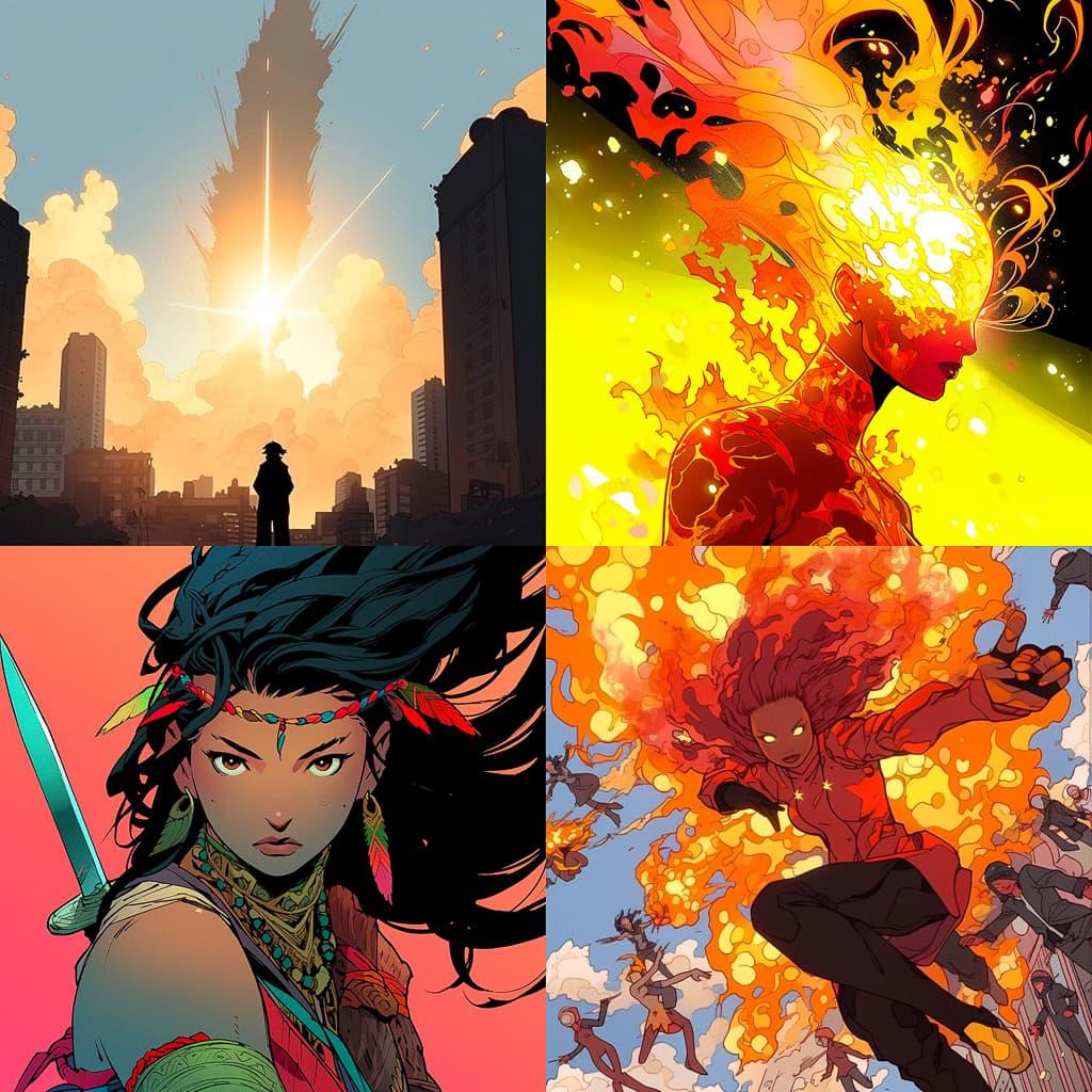 John Cassaday style, Midjourney Niji 5, render 1 of 4