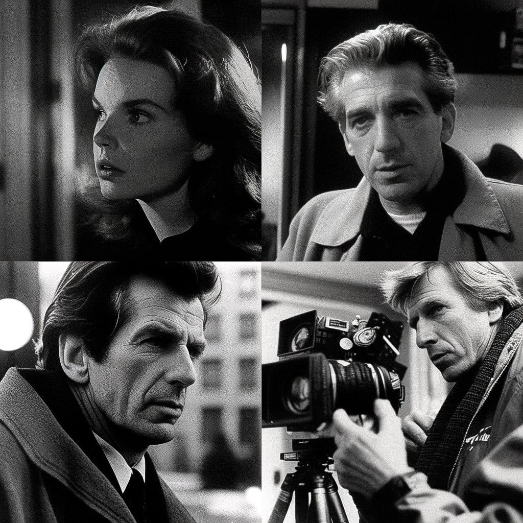 John Cassavetes style, Midjourney Niji 4, render 1 of 4