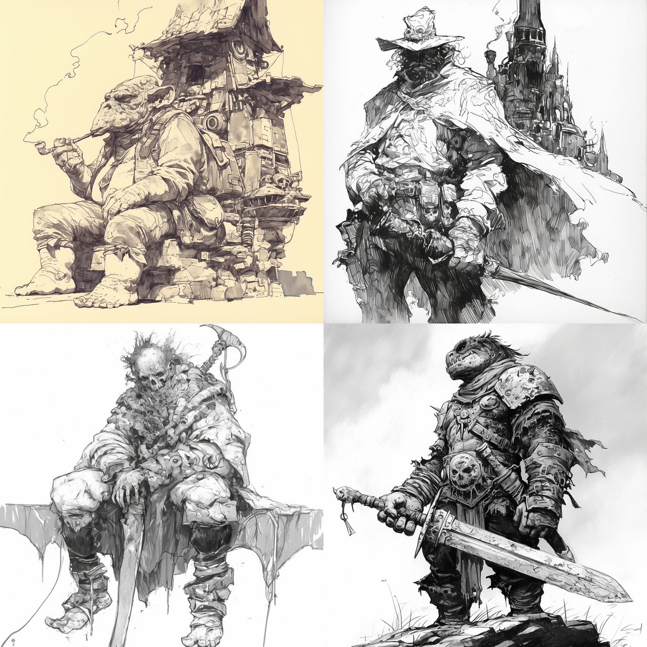 John Darkow style, Midjourney Niji 6, render 1 of 4