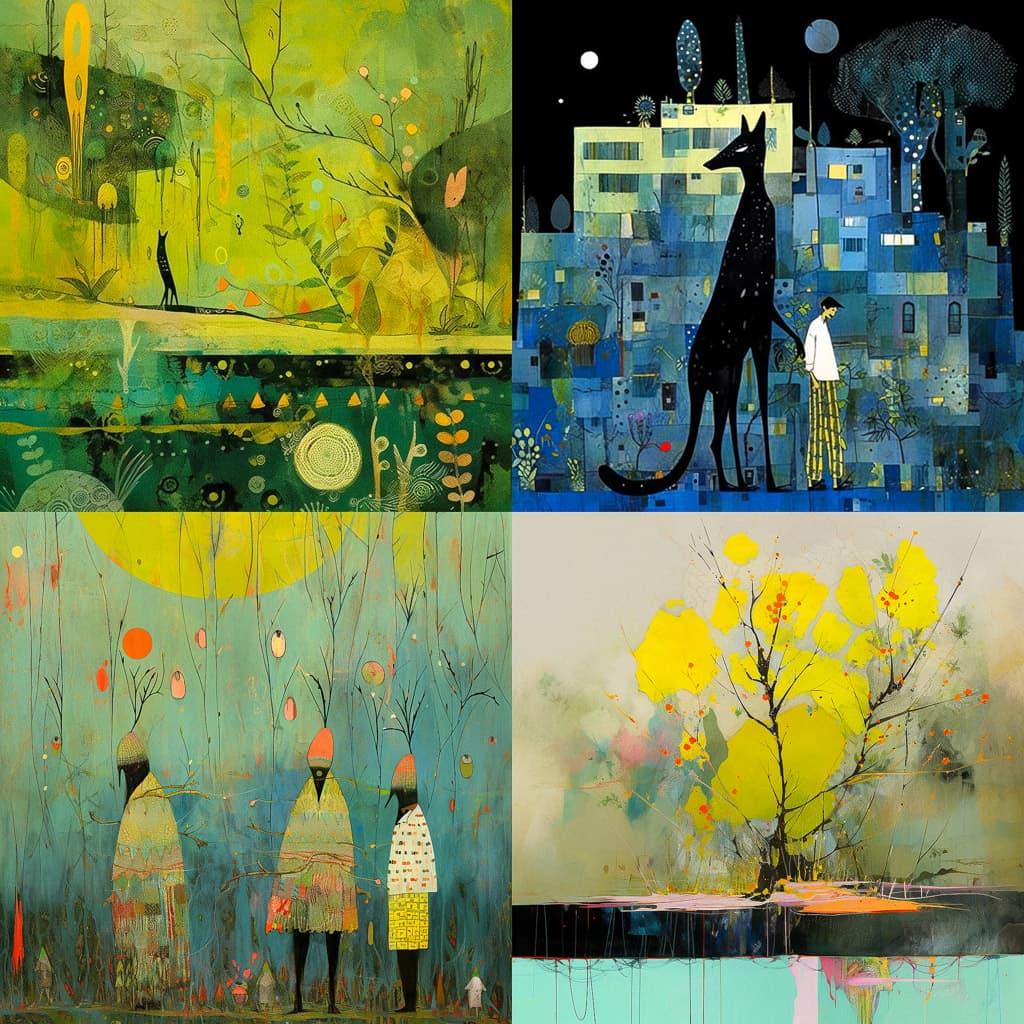John Lurie style, Midjourney Niji 5, render 1 of 4