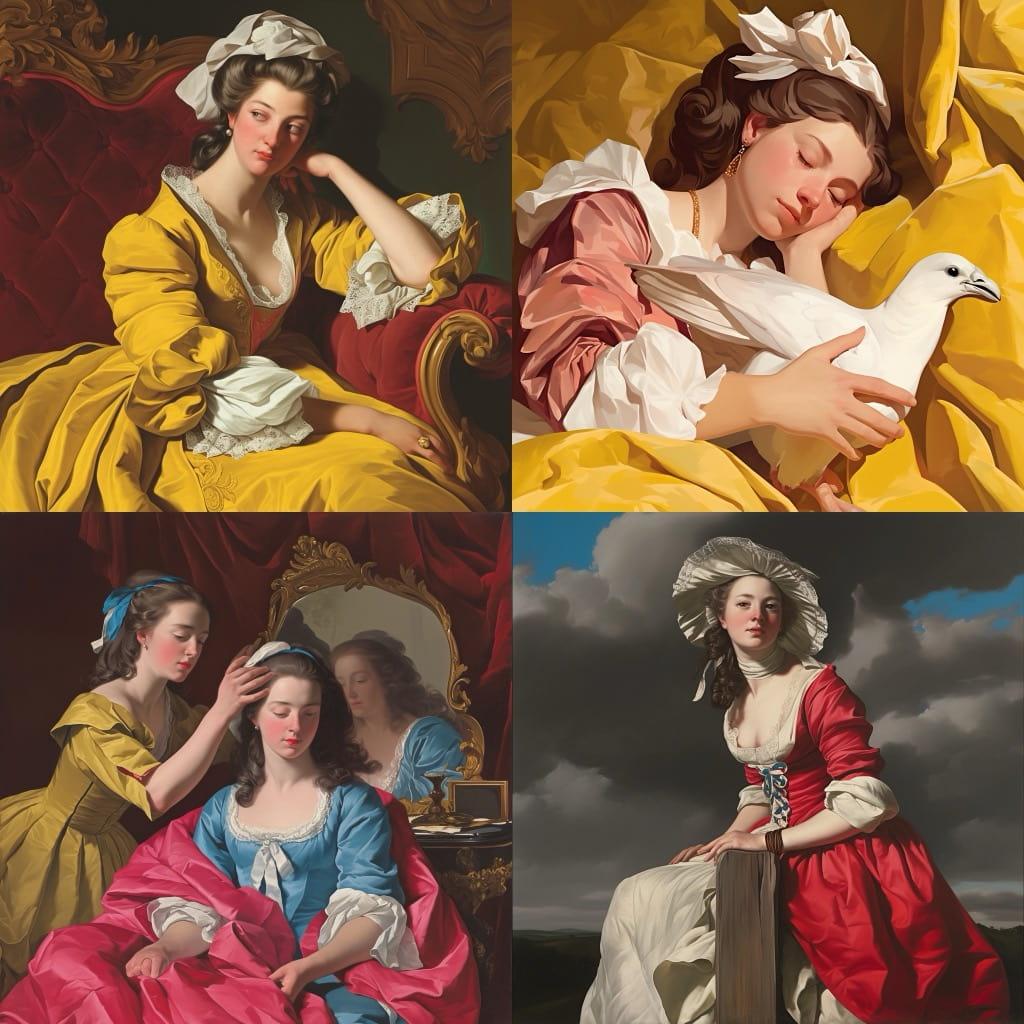 John Singleton Copley style, Midjourney Niji 6, render 1 of 4