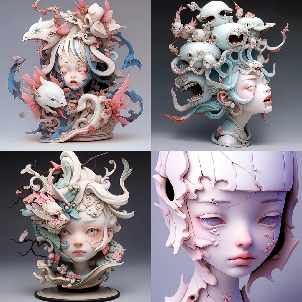 Johnson Tsang style, Midjourney Niji 5, render 1 of 4