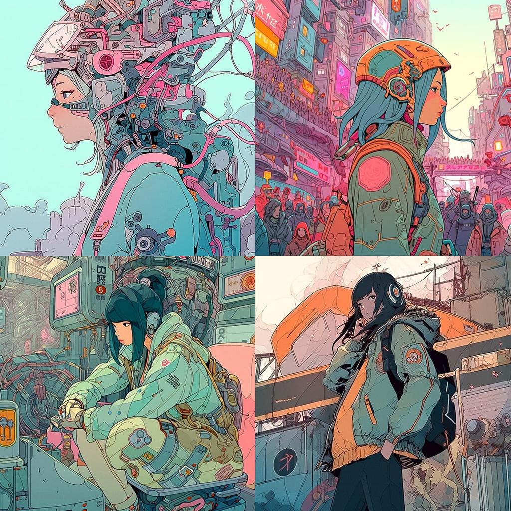 Josan Gonzalez style, Midjourney Niji 5, render 1 of 4