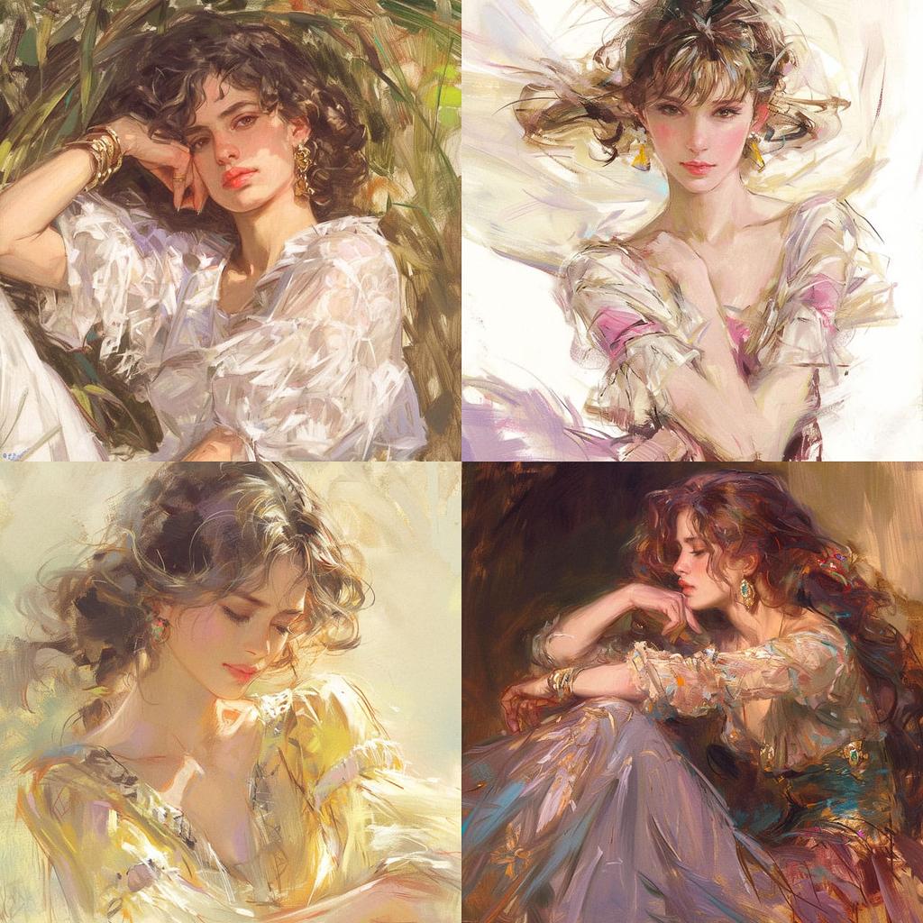 Jose Royo style, Midjourney Niji 6, render 1 of 4