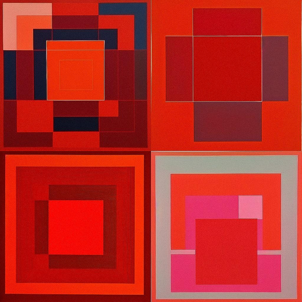 Josef Albers style, Midjourney Niji 4, render 1 of 4