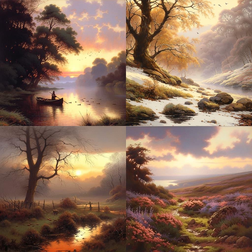 Joseph Farquharson style, Midjourney Niji 5, render 1 of 4