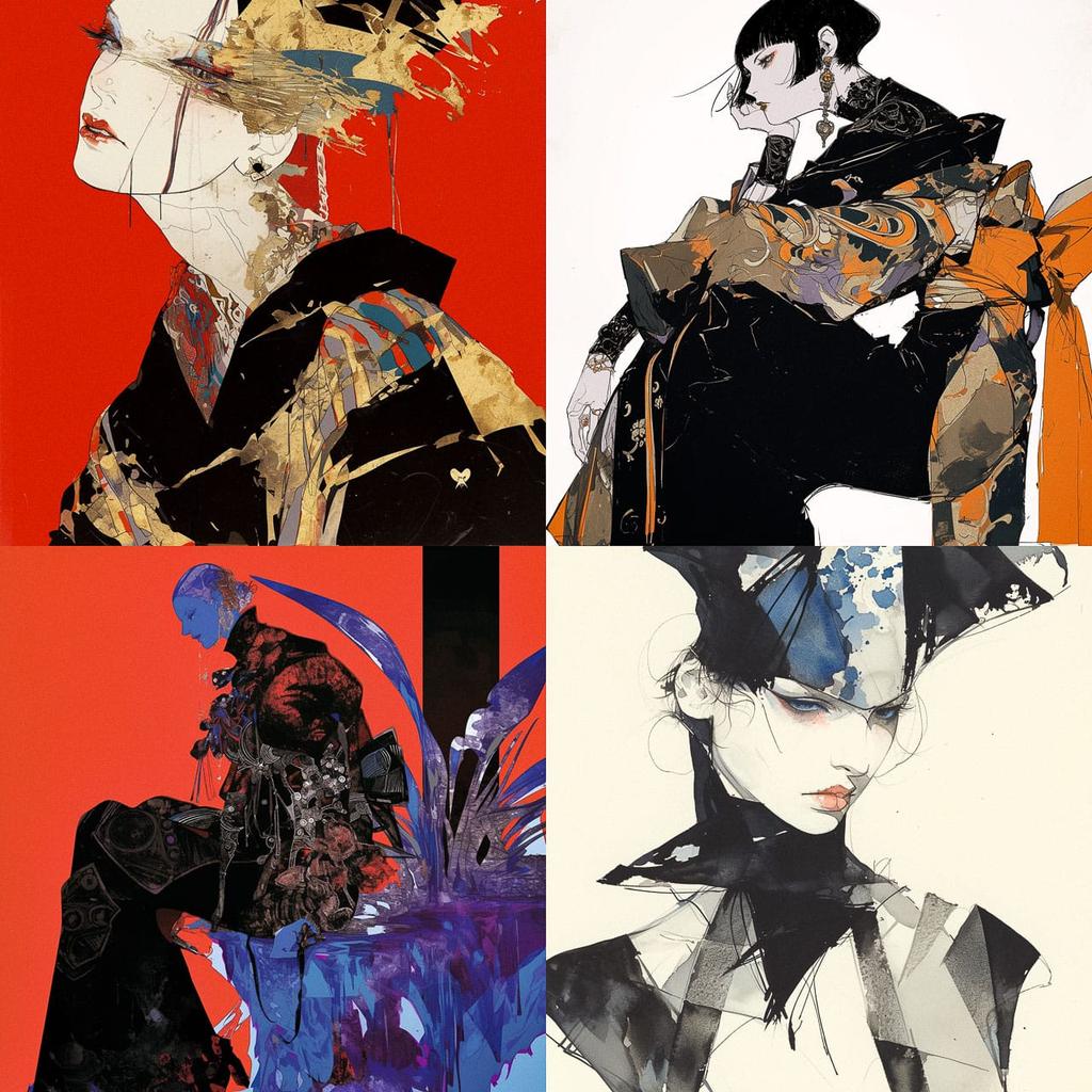 Judy Blame style, Midjourney Niji 6, render 1 of 4