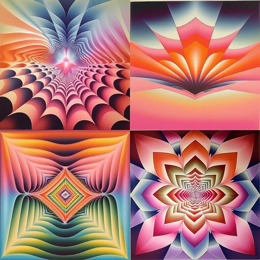 Judy Chicago style, Midjourney Niji 5, render 1 of 4
