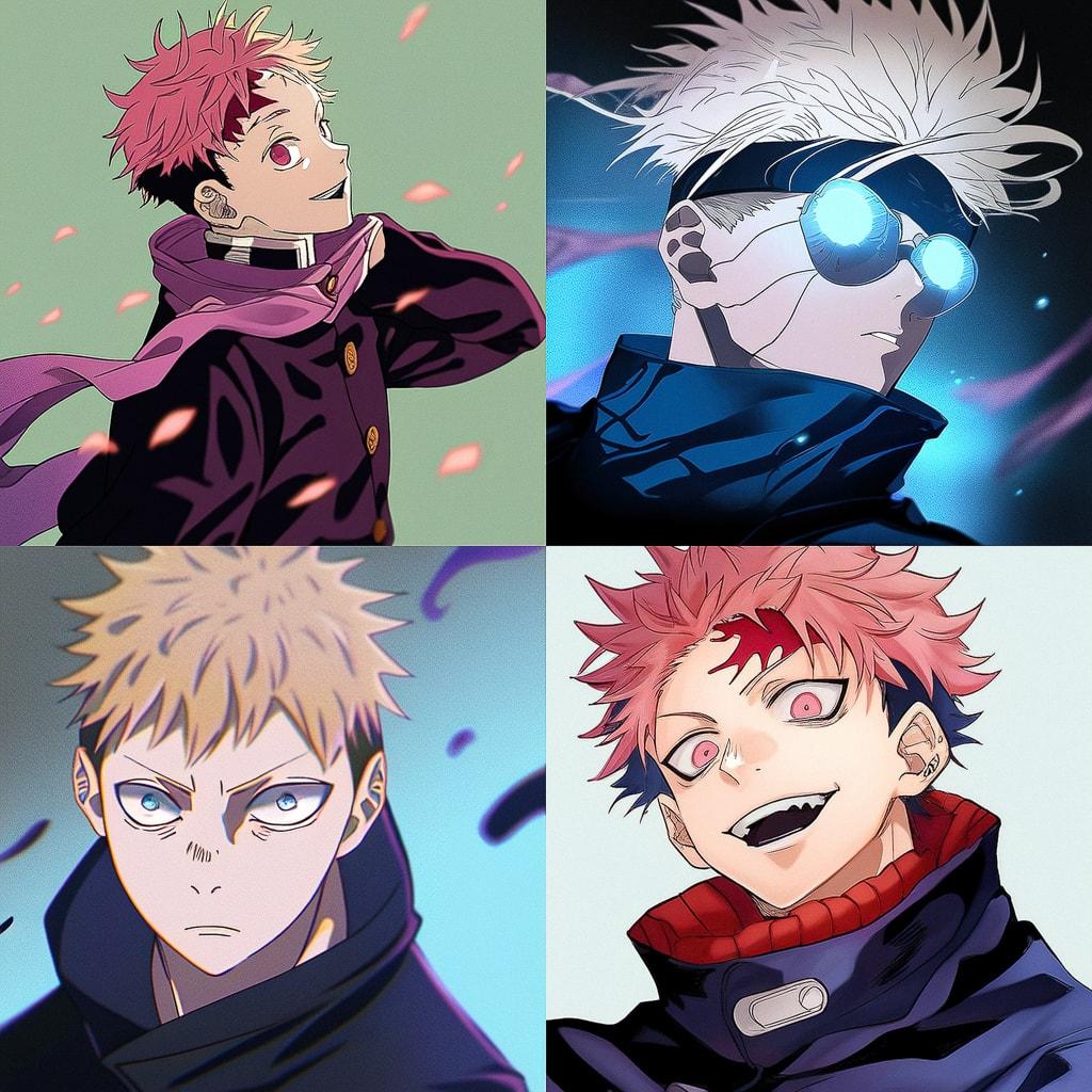 Jujutsu Kaisen style, Midjourney Niji 4, render 1 of 4