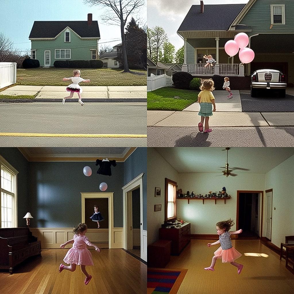 Julie Blackmon style, Midjourney Niji 4, render 1 of 4