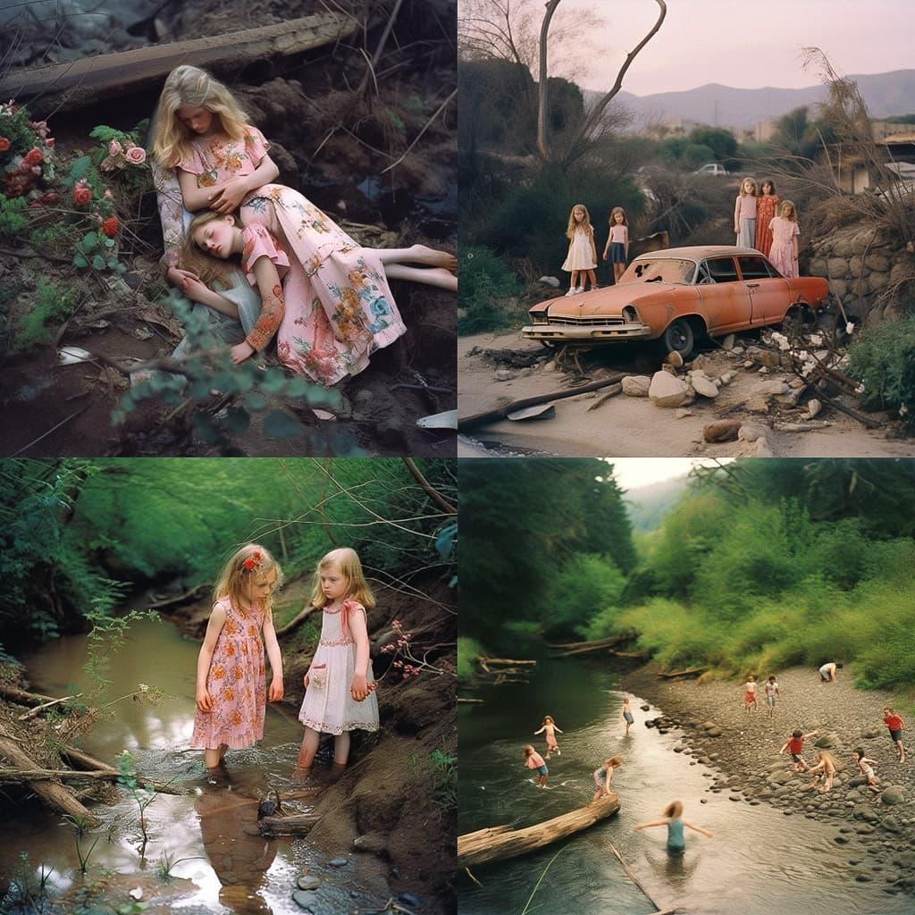Justine Kurland style, Midjourney Niji 5, render 1 of 4