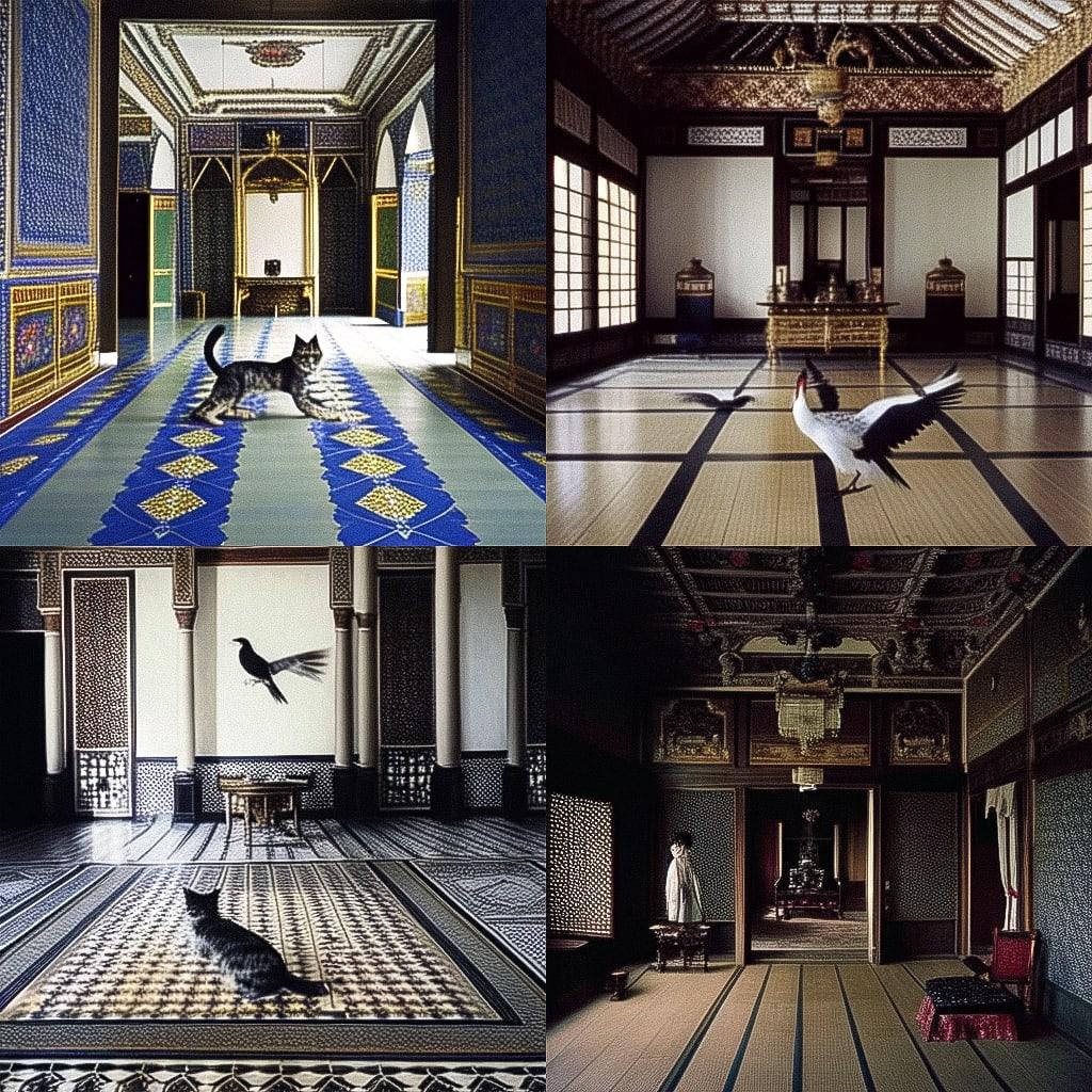 Karen Knorr style, Midjourney Niji 4, render 1 of 4