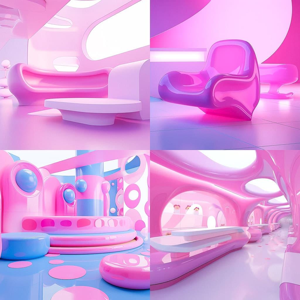 Karim Rashid style, Midjourney Niji 5, render 1 of 4