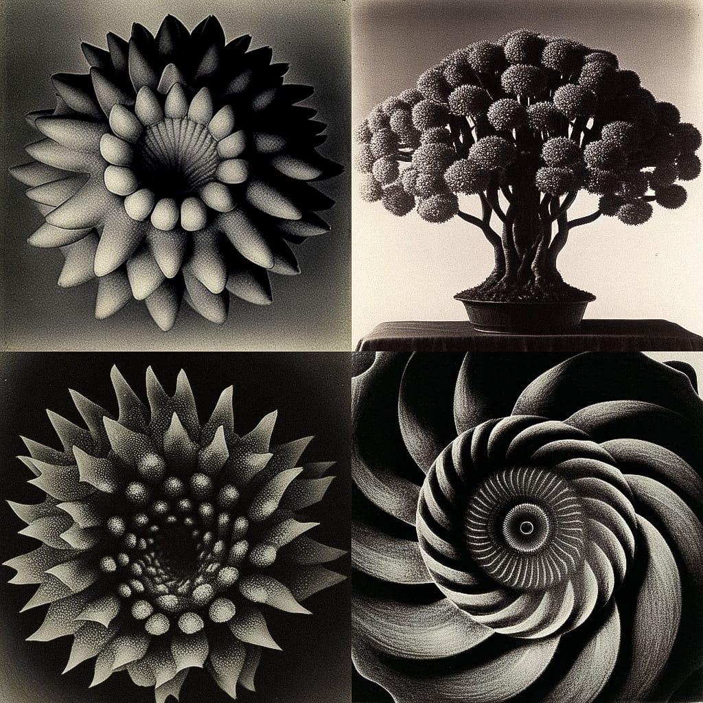 Karl Blossfeldt style, Midjourney Niji 4, render 1 of 4
