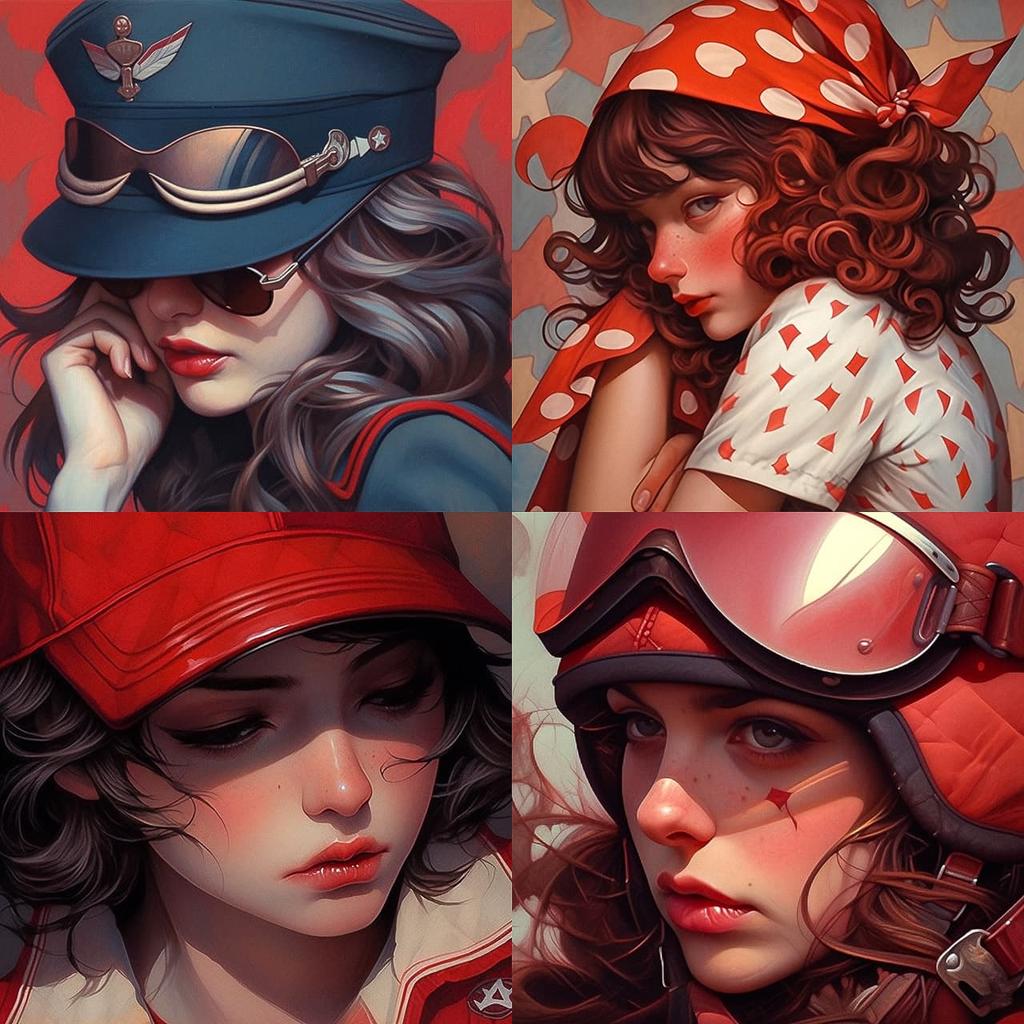 Kathrin Longhurst style, Midjourney Niji 5, render 1 of 4