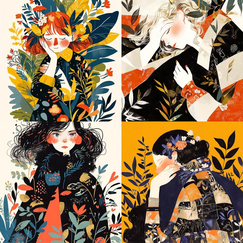 Katy Smail style, Midjourney Niji 6, render 1 of 4