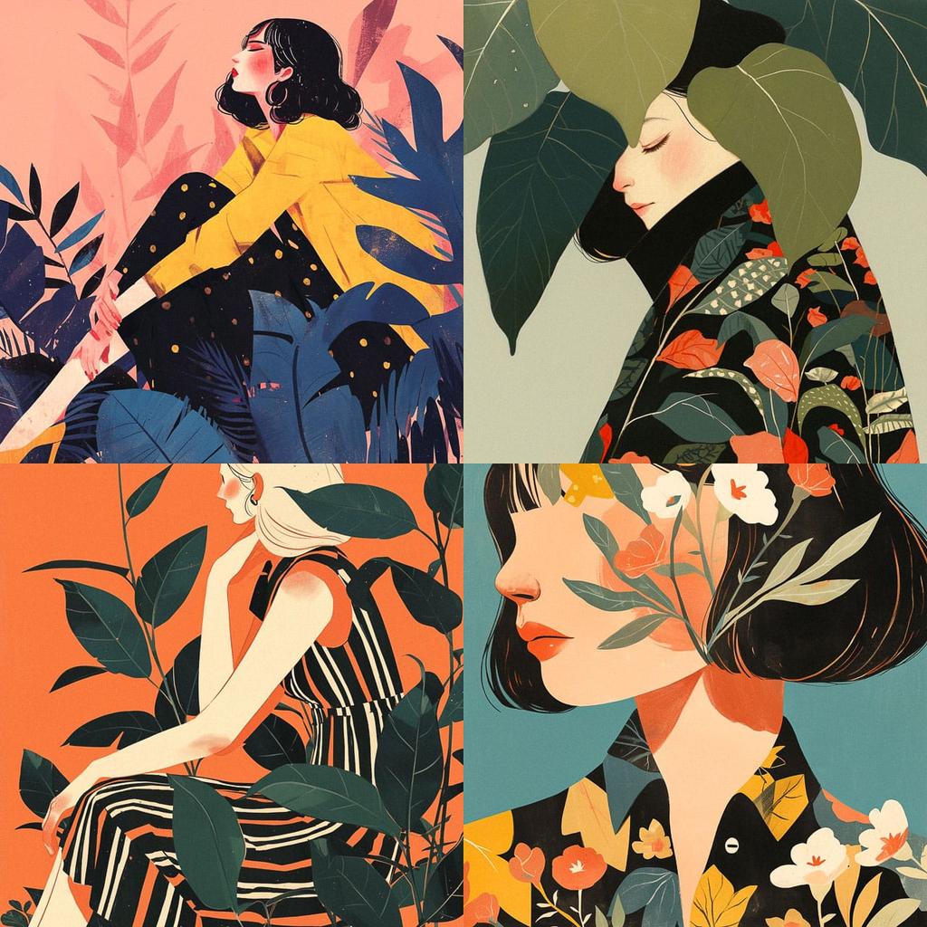 Kelly Beeman style, Midjourney Niji 6, render 1 of 4