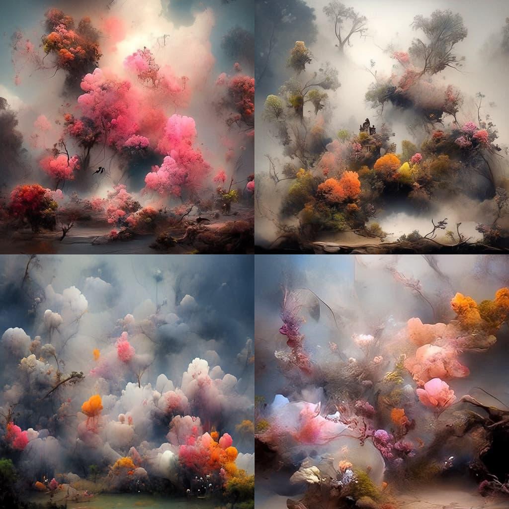 Kim Keever style, Midjourney Niji 5, render 1 of 4