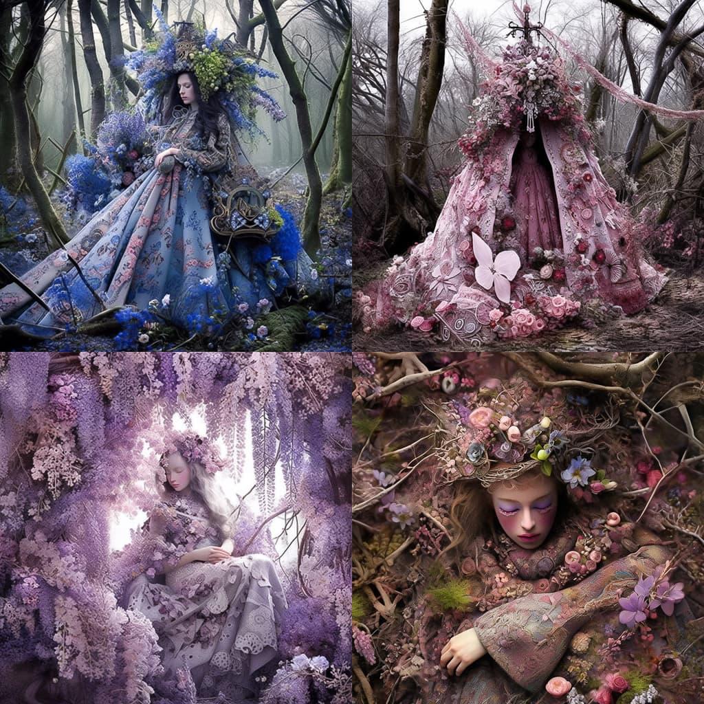 Kirsty Mitchell style, Midjourney Niji 5, render 1 of 4