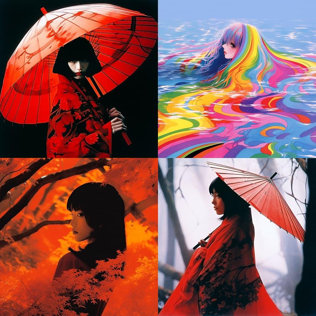 Kishin Shinoyama style, Midjourney Niji 5, render 1 of 4