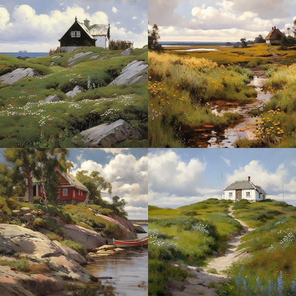 Kitty Lange Kielland style, Midjourney Niji 5, render 1 of 4