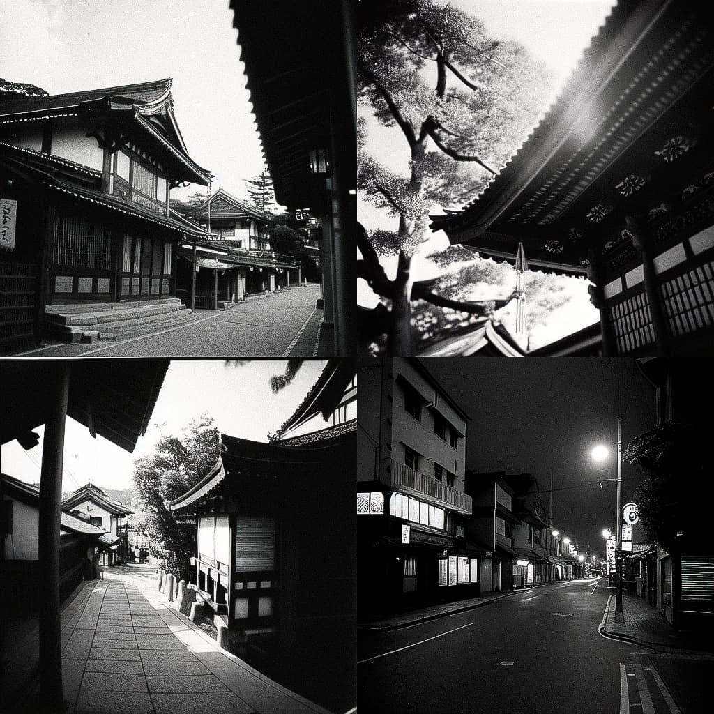 Kodak Tri-X 400 style, Midjourney Niji 4, render 1 of 4