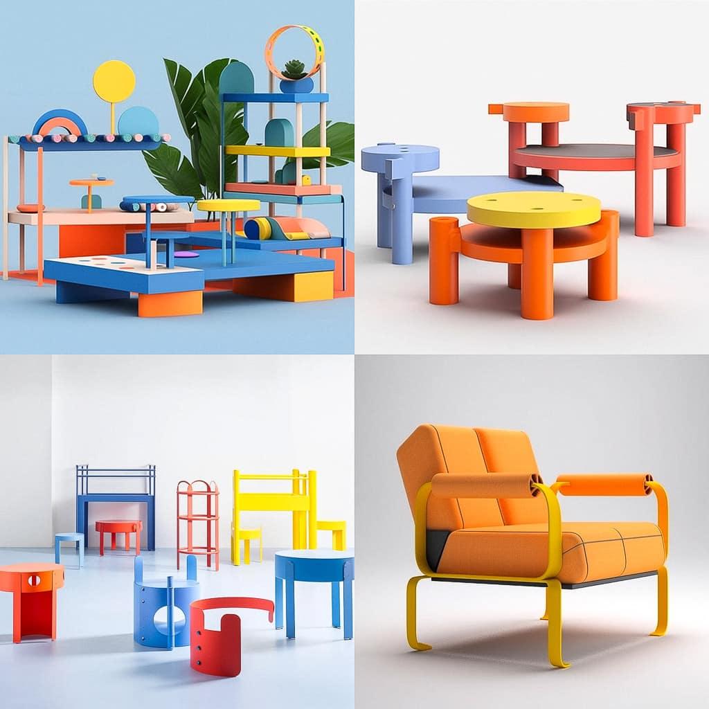 Konstantin Grcic style, Midjourney Niji 5, render 1 of 4