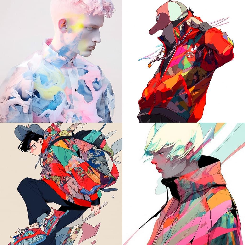 Kris Van Assche style, Midjourney Niji 5, render 1 of 4