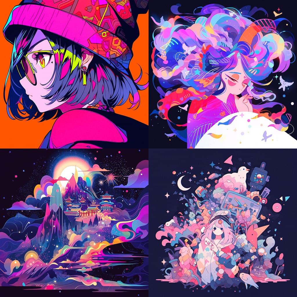 Kurzgesagt style, Midjourney Niji 5, render 1 of 4