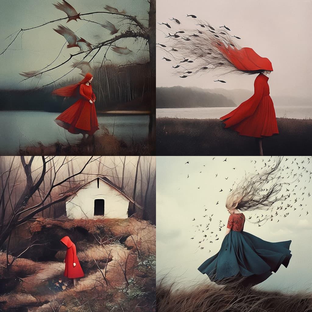 Kylli Sparre style, Midjourney Niji 5, render 1 of 4