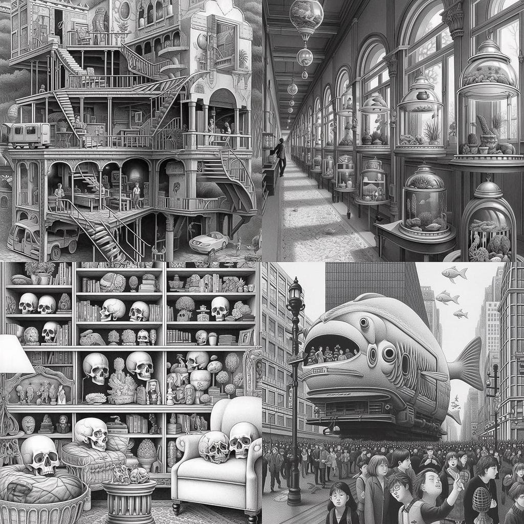 Laurie Lipton style, Midjourney Niji 5, render 1 of 4