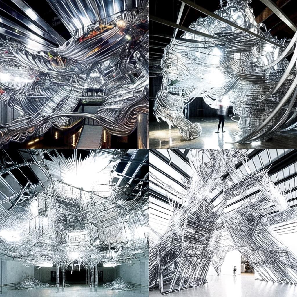 Lee Bul style, Midjourney Niji 5, render 1 of 4