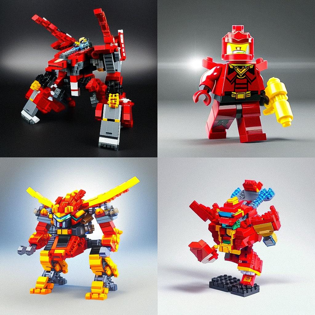 LEGO style style, Midjourney Niji 4, render 1 of 4