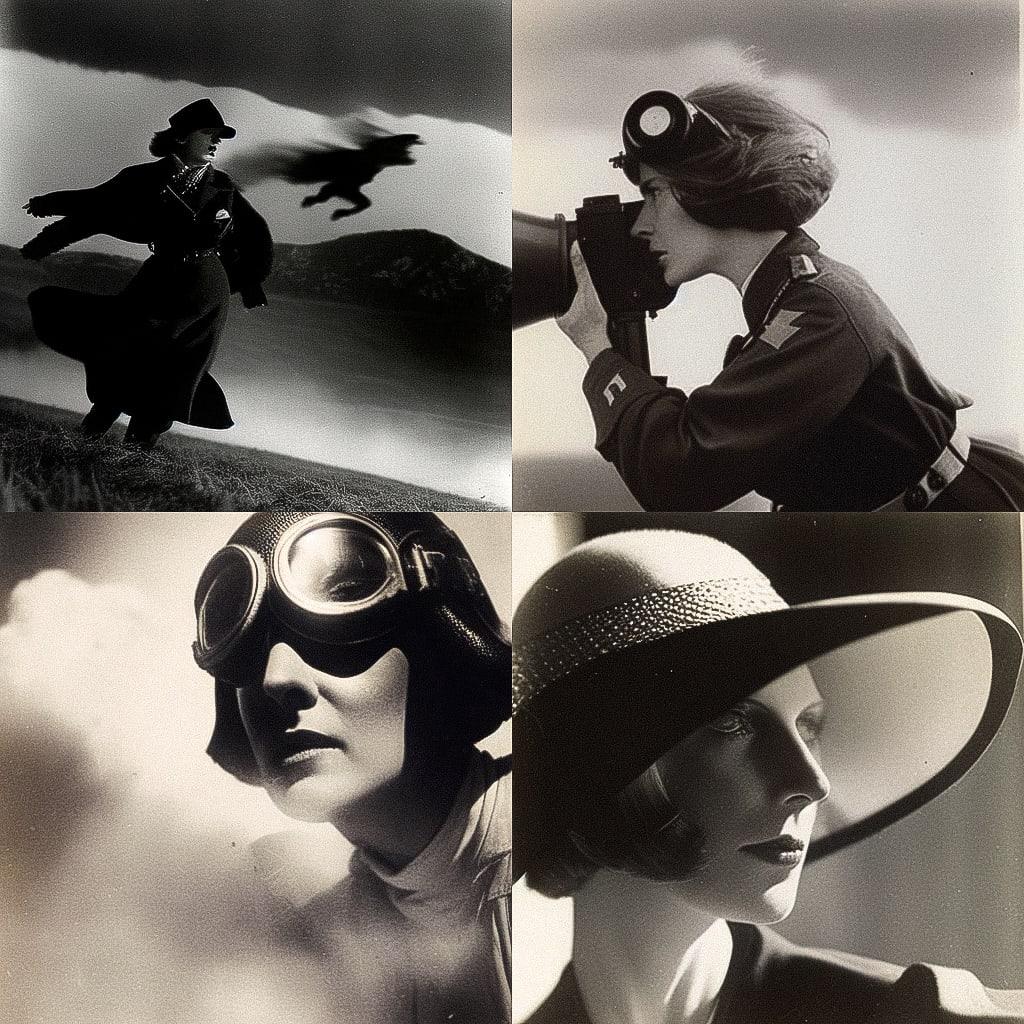 Leni Riefenstahl style, Midjourney Niji 4, render 1 of 4