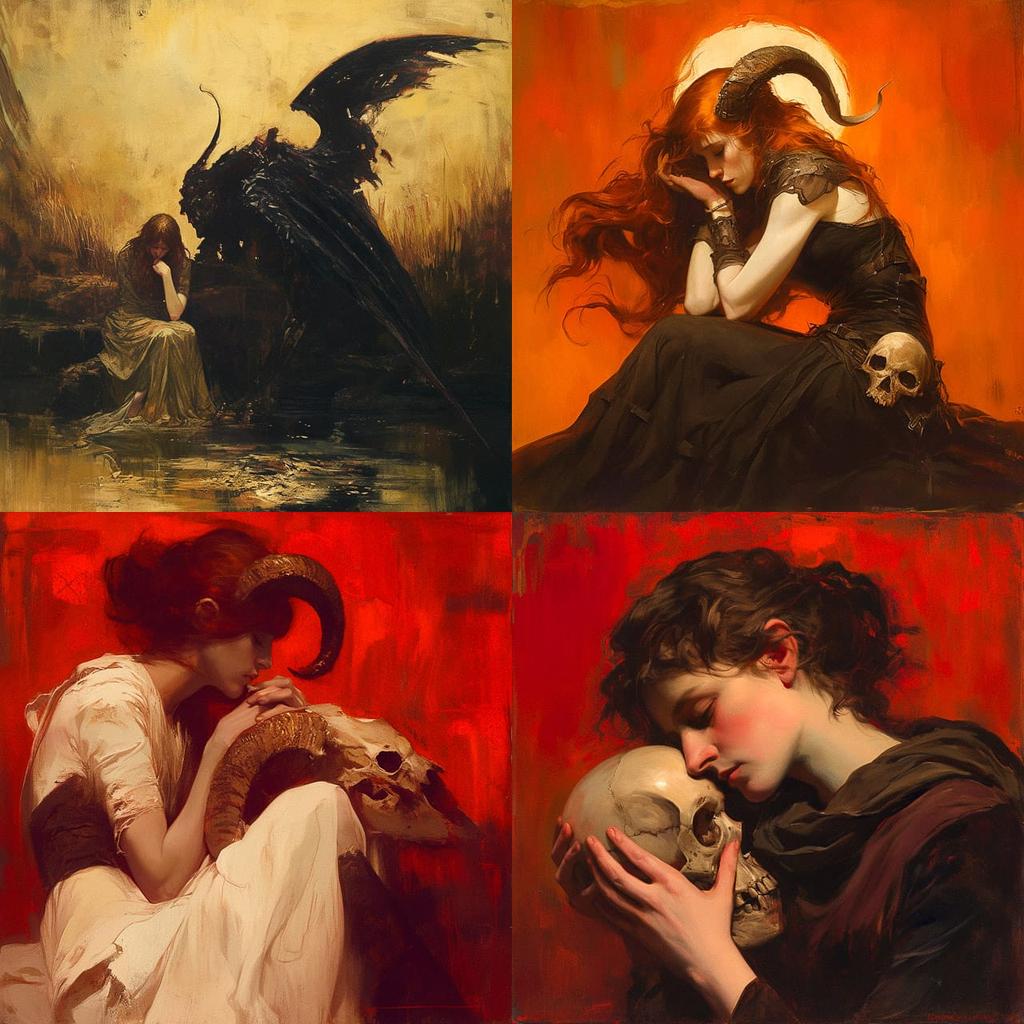 Leon Bonnat style, Midjourney Niji 6, render 1 of 4