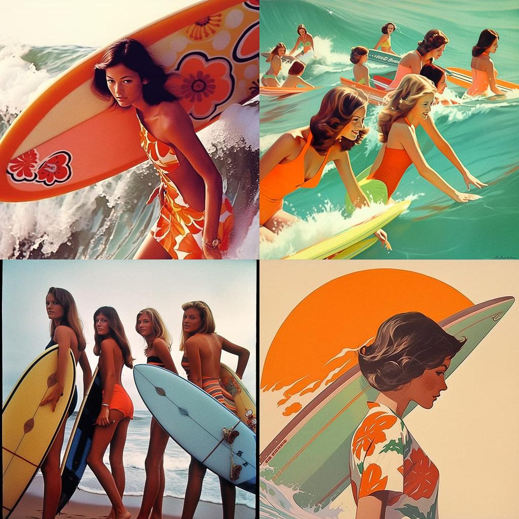 LeRoy Grannis style, Midjourney Niji 5, render 1 of 4